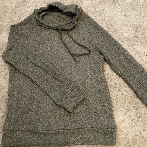 Olive green funnel neck sweatshirt